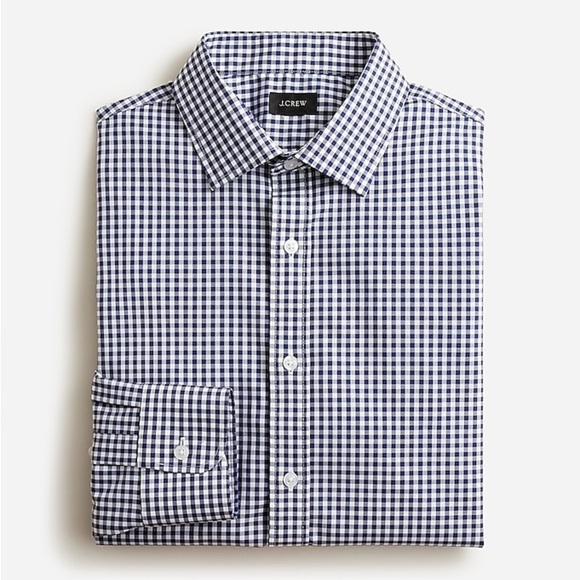 J Crew Slim-fit Bowery wrinkle-free stretch cotton shirt AV829 XL - Picture 1 of 3